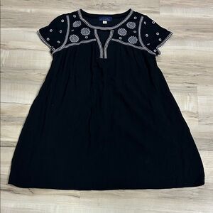 Black Embroidered women’s midi Dress